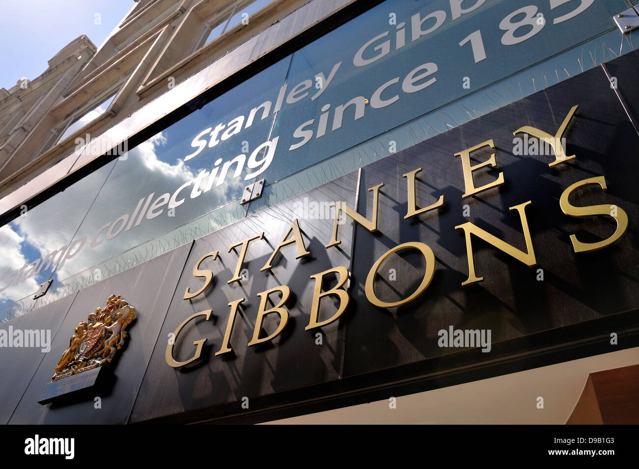 London, England, UK. Stanley Gibbons stamp shop on The Strand Stock Photo