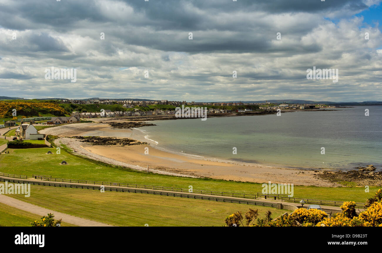 BUCKIE BEACH TOWN AND HARBOUR NORTH EAST SCOTLAND Stock Photo