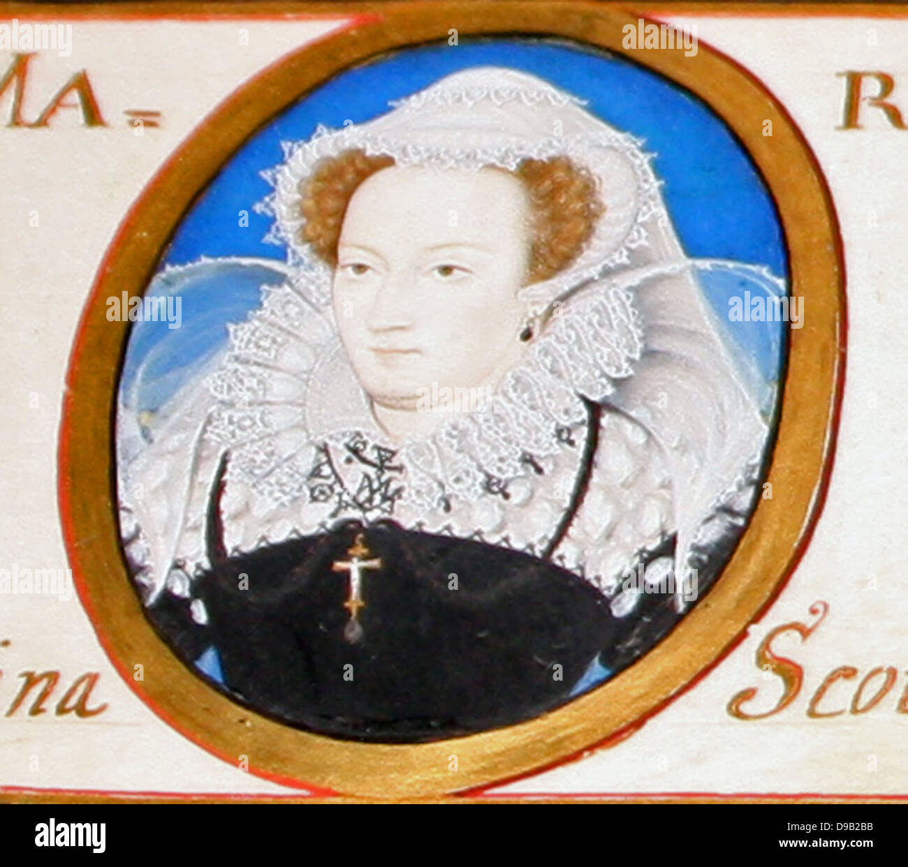 Miniature of Mary Queen of Scots (15781579) painted by Nicholas Hilliard (15471619