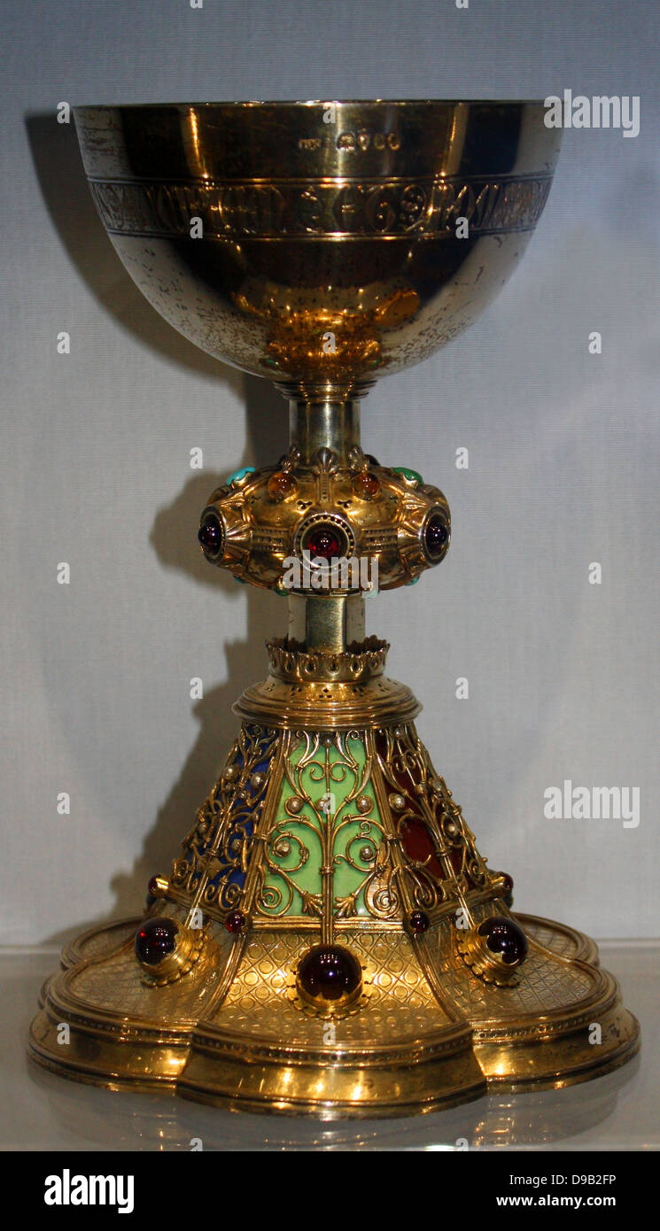 Chalice.  This chalice was shown to great acclaim at the International Exhibition in London in 1862. Stock Photo