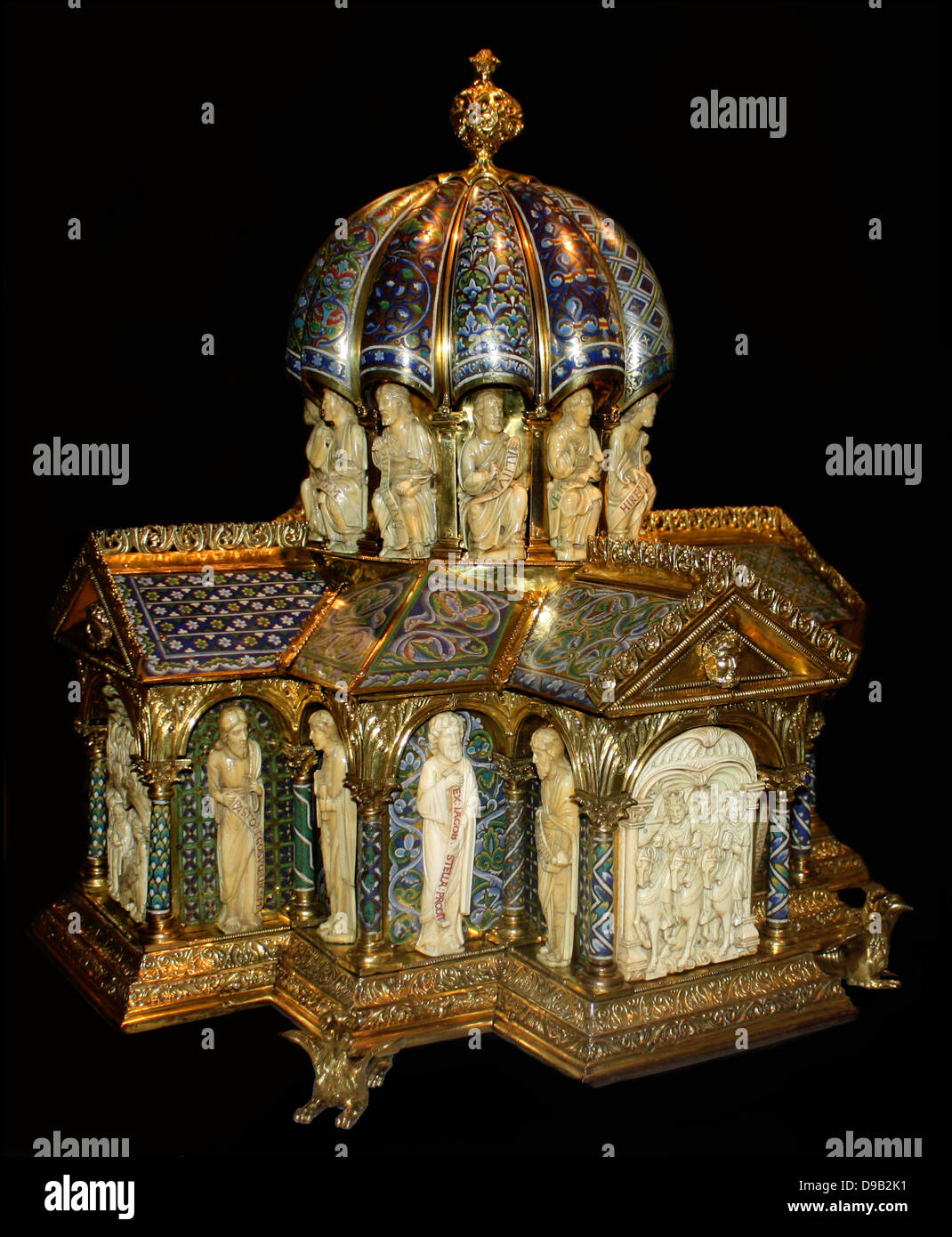 Tabernacle circa 1180. This Romanesque goldsmiths' work and carving ...