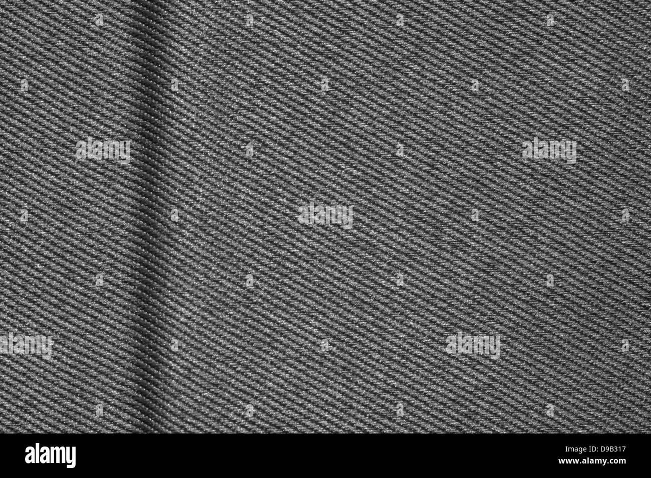 black canvas background with margin on left side or woven textile grey texture Stock Photo