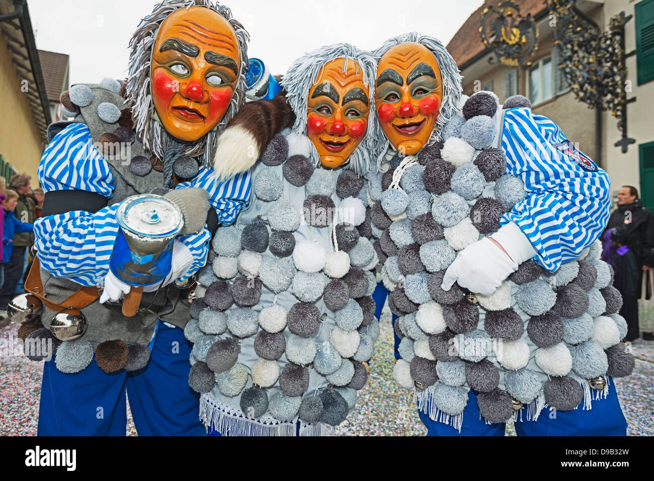 Europe, Germany, Weil am Rhein, Fasnact spring carnival parade Stock Photo