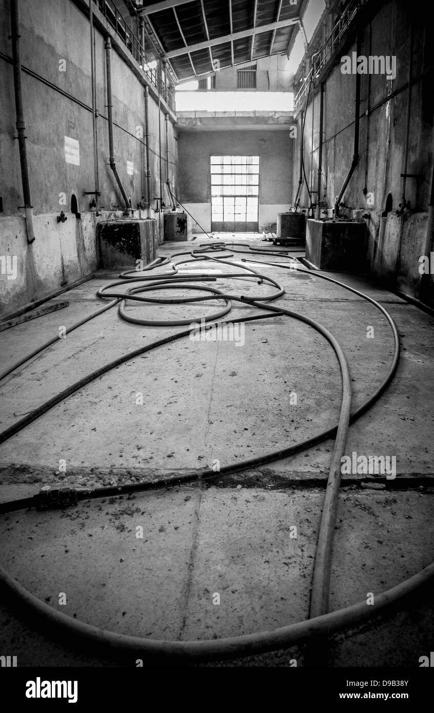 Derelict Factory Building interior Stock Photo Alamy