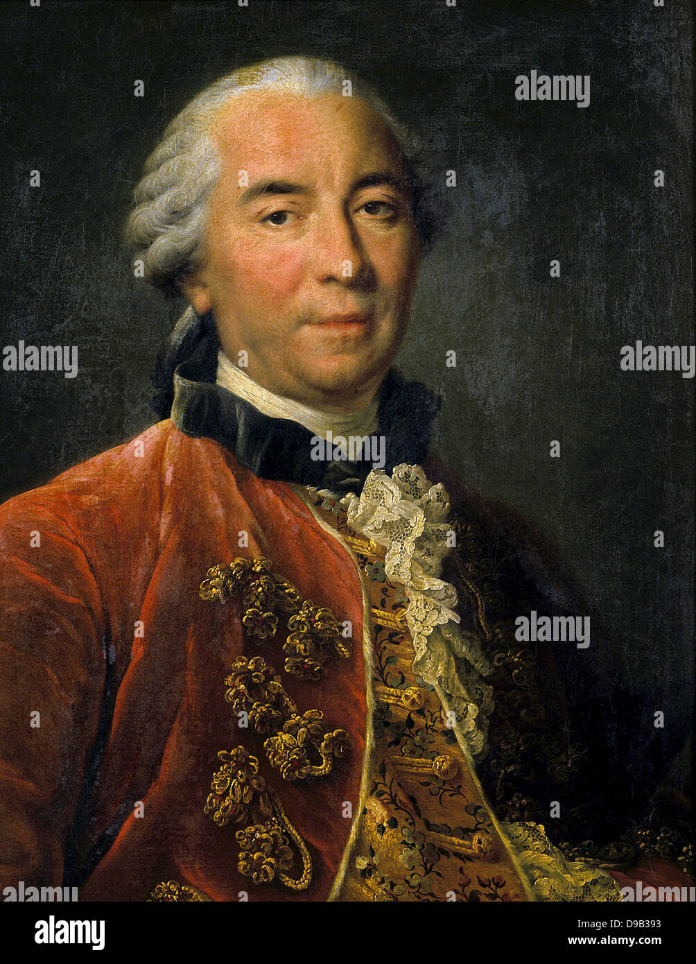 François Hubert Drouais Portrait of Georges Louis Leclerc, Count of Buffon 1753 Chateau Museum - Versailles Stock Photo