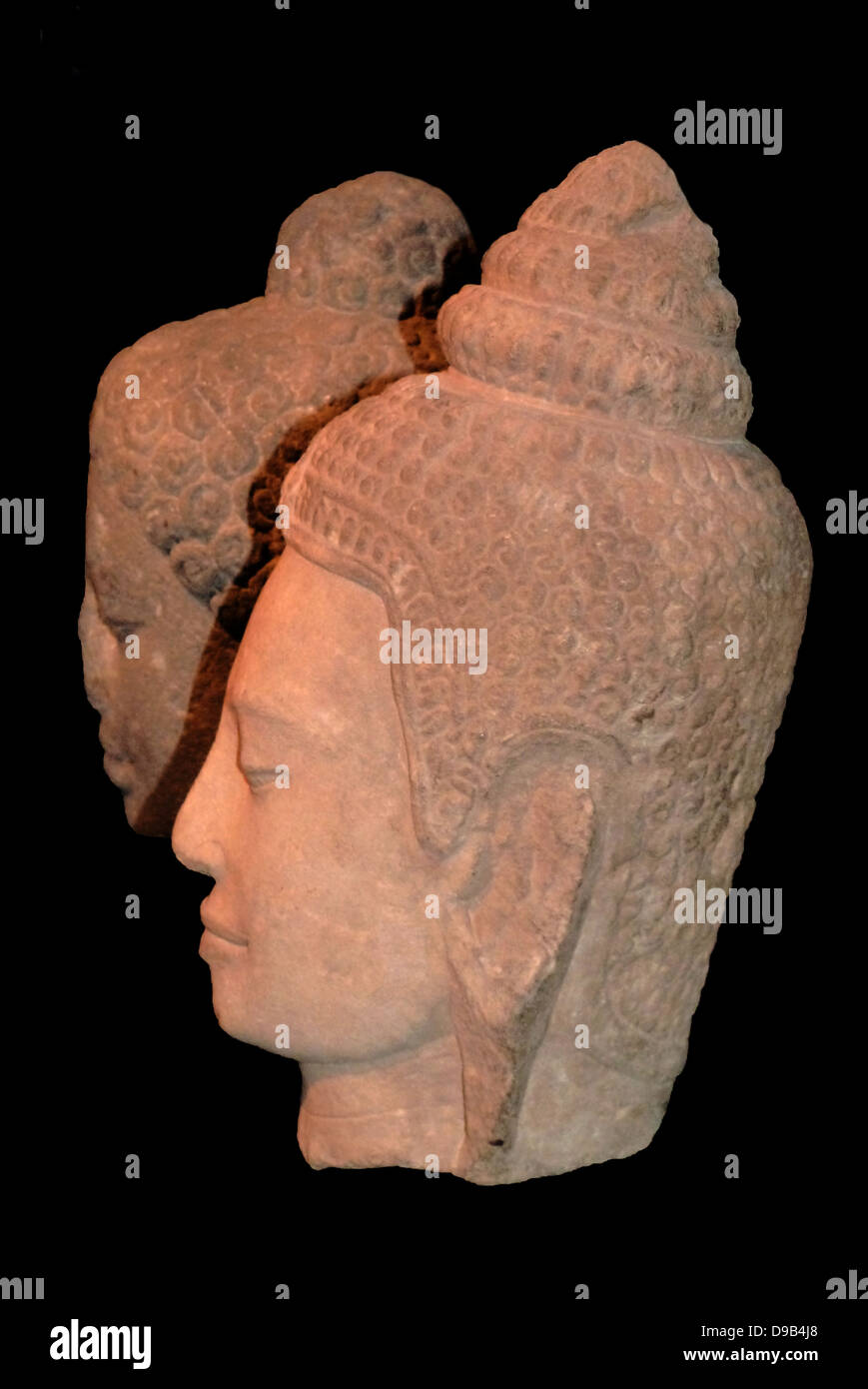 Sailendra Java Head of the Buddha. 800-30, Shailendra dynasty, Central Java, Stone ...