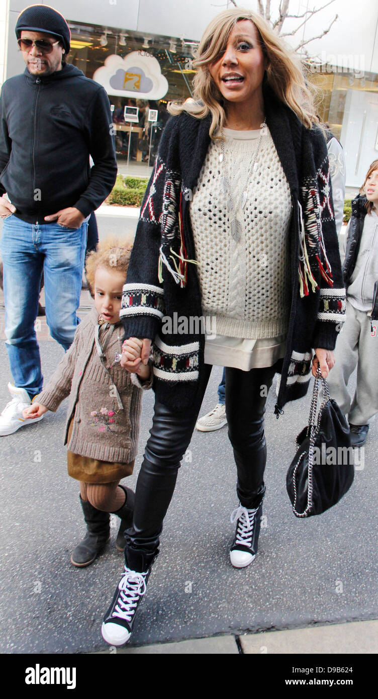 Cathy Guetta out shopping at The Grove with her daughter Angie in