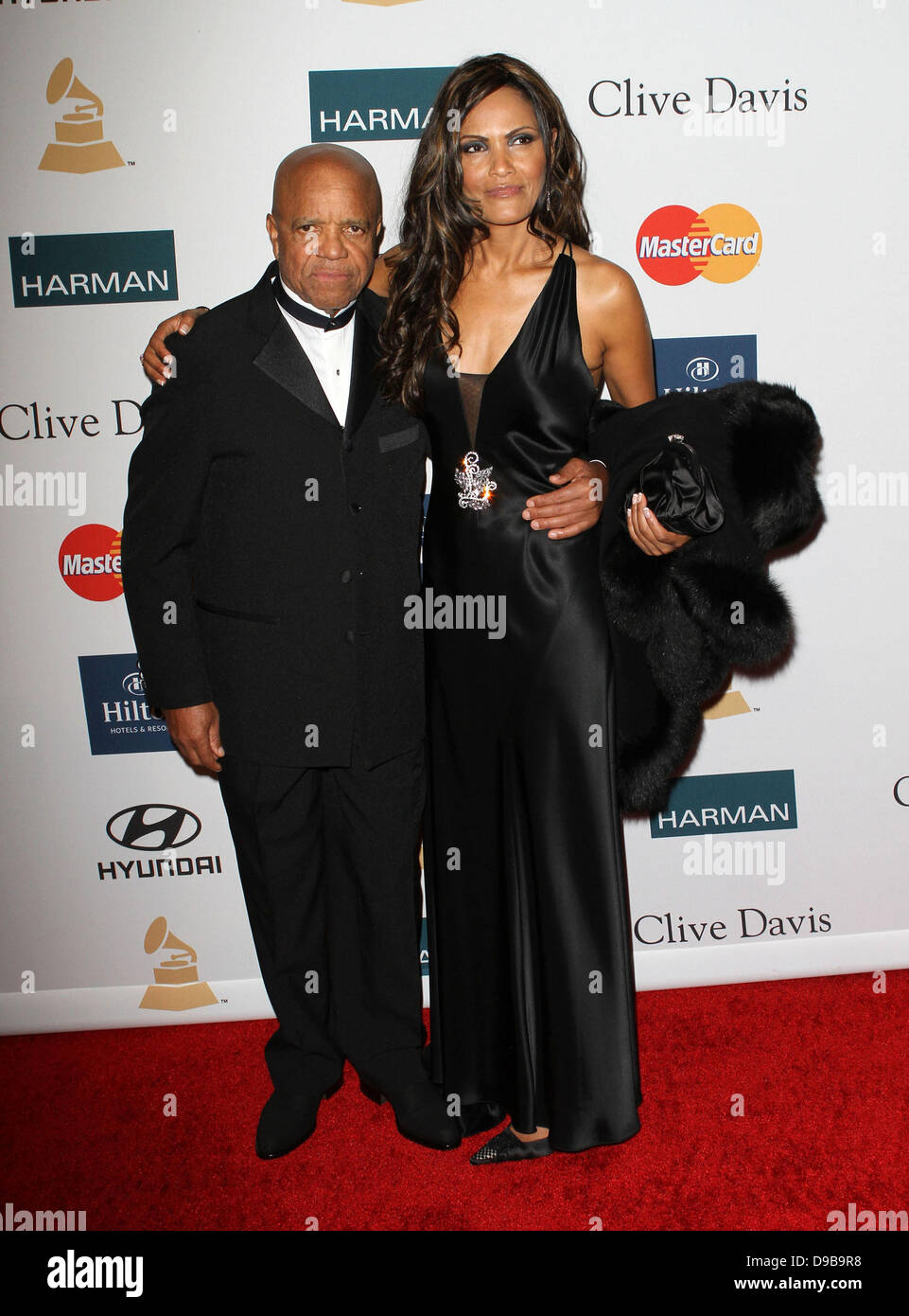 Berry Gordy Jr Clive Davis And The Recording Academy's 2012 Pre-GRAMMY Gala Held at Beverly Hilton Hotel Los Angeles, California - 11.02.12 Stock Photo