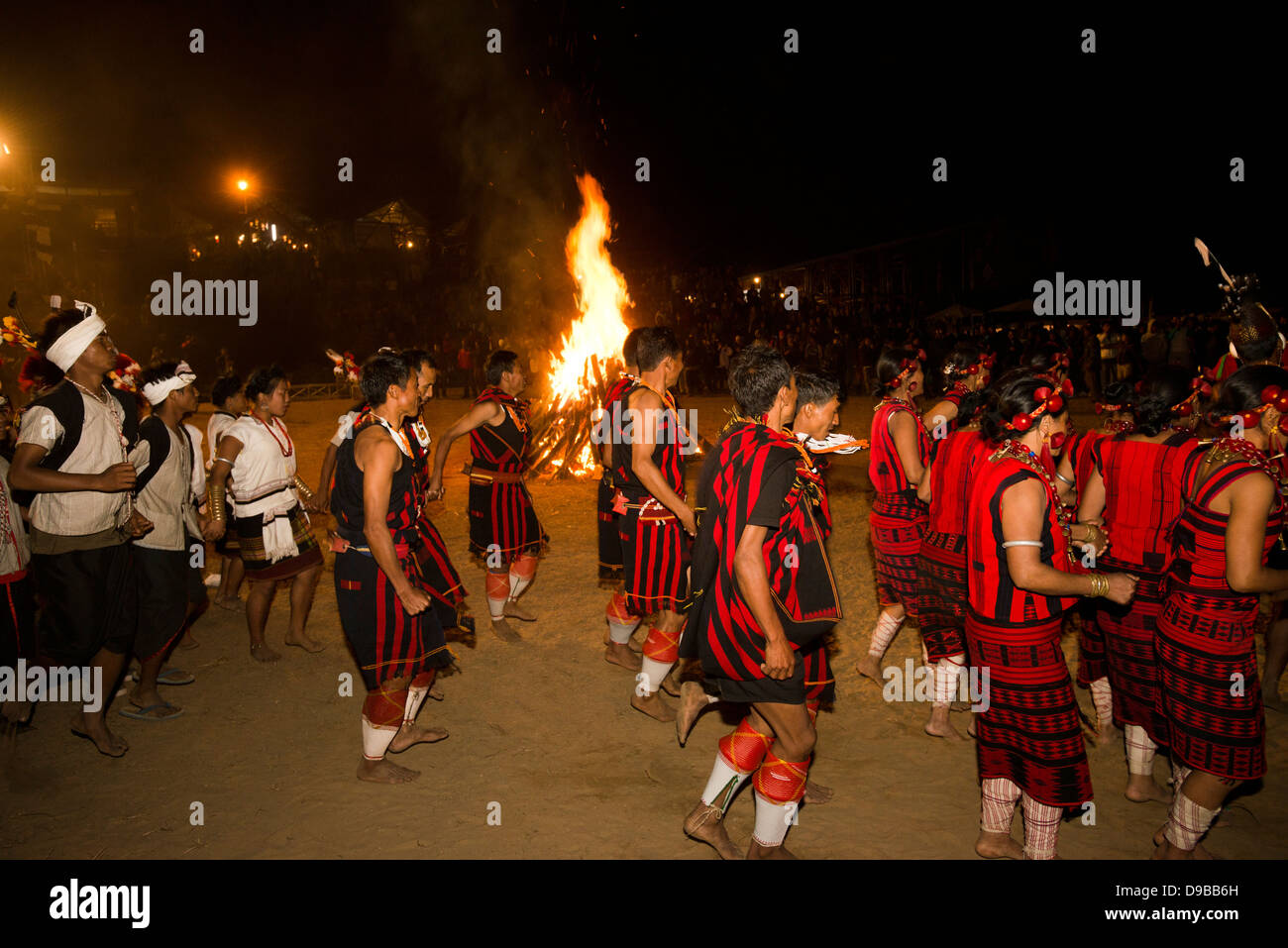 Naga tribal people in traditional outfit celebrating the annual ...