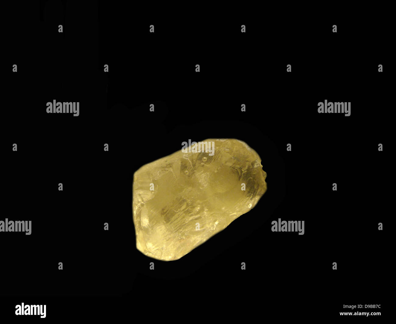 Star of Sierra Leone.  With a weight of 968.9 carats it was the third largest rough diamond ever discovered.  Found at the Diminco mine, Yengerna, Sierra Leone, on 14 February 1972, St Valentine's Day. Stock Photo