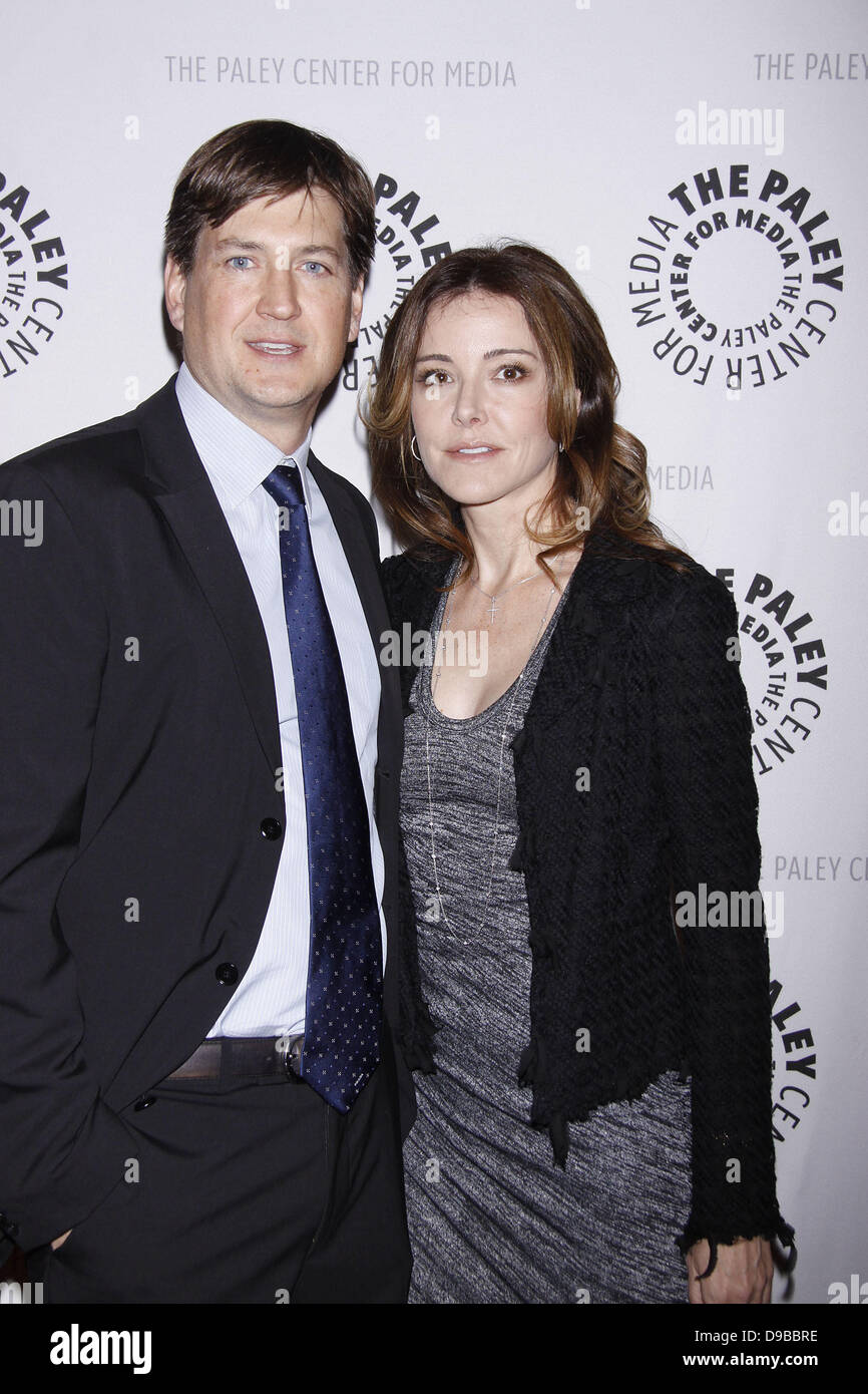 Bill Lawrence and Christa Miller Cougar Town's third season premiere held at the Paley Center For Media - Arrivals. New York City, USA - 11.02.12 Stock Photo