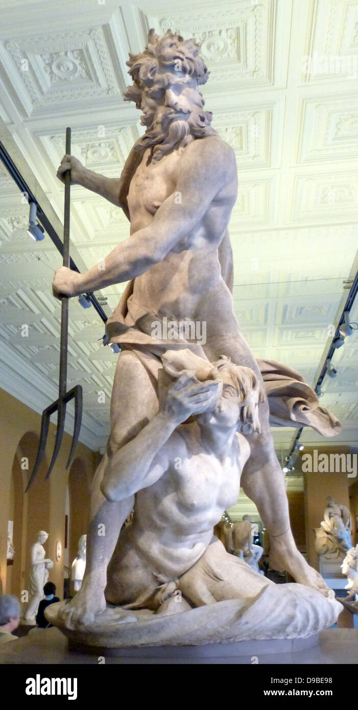 Claude David active 1678-1722.  Vulcan (or Prometheus) Chained to a rock. Stock Photo