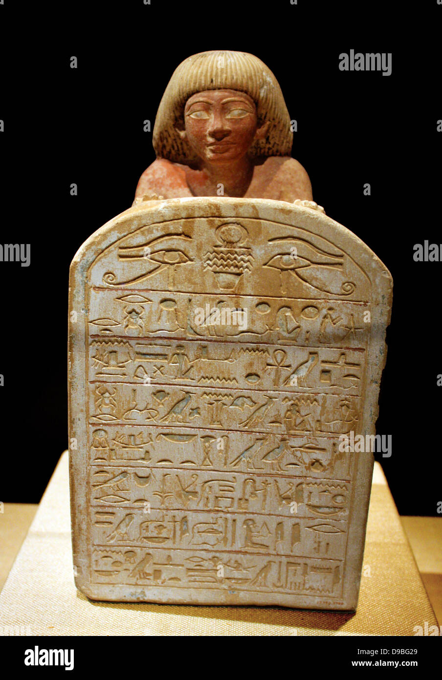 Statue of Roy. New Kingdom, reign of Amenhotep 11 (ca 1420 B.C.) Limestone paint. Stock Photo
