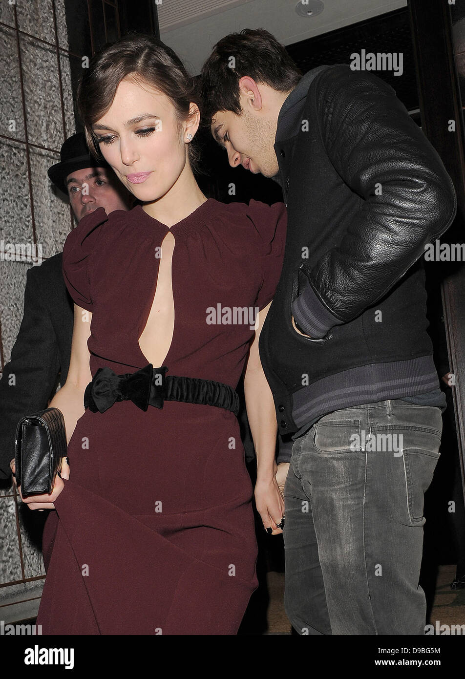 Keira Knightley and James Righton leaving 34 restaurant. London