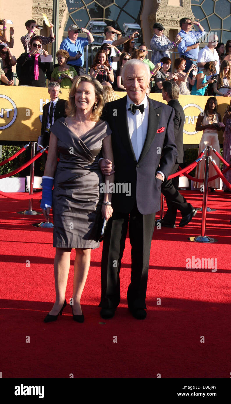 Christopher Plummer and wife, Elaine Taylor The 18th Annual Screen Actors Guild Awards held at the Shrine Auditorium - Arrivals Los Angeles, California - 29.01.12 Stock Photo