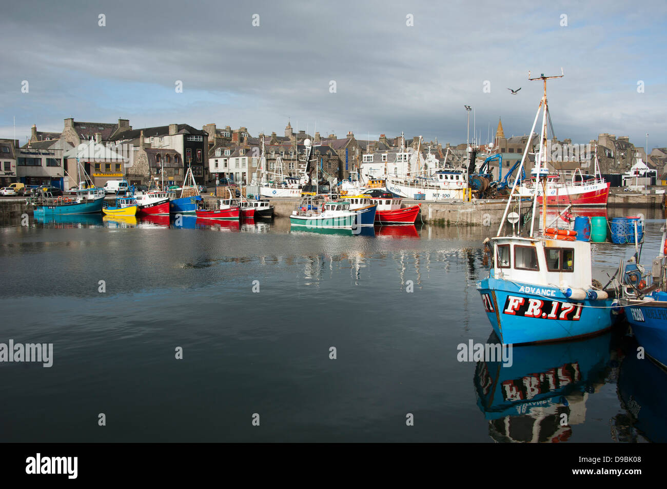 Harbour and Old Town, Fraserburgh, Aberdeenshire, Scotland, Great Britain, Europe, Port , Hafen und Altstadt, Fraserburgh, Aberd Stock Photo