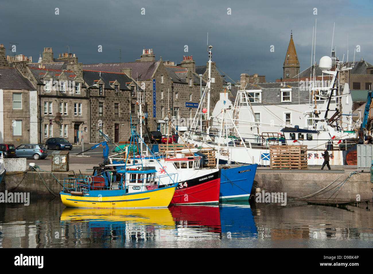 Harbour and Old Town, Fraserburgh, Aberdeenshire, Scotland, Great Britain, Europe, Port , Hafen und Altstadt, Fraserburgh, Aberd Stock Photo
