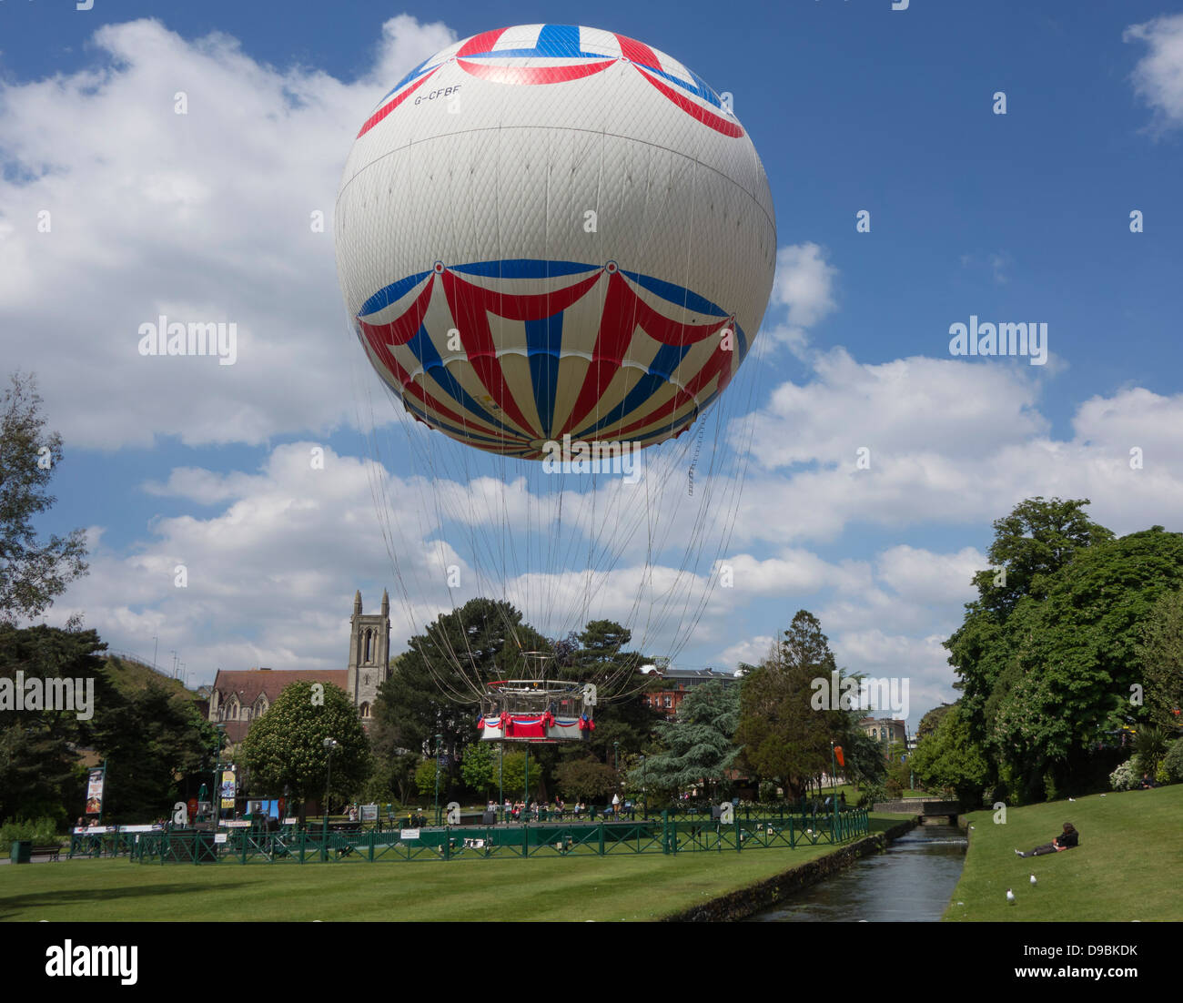 Bournemouth, Balloon and Gondola, over Lower Gardens, Dorset, England, UK  Stock Photo - Alamy