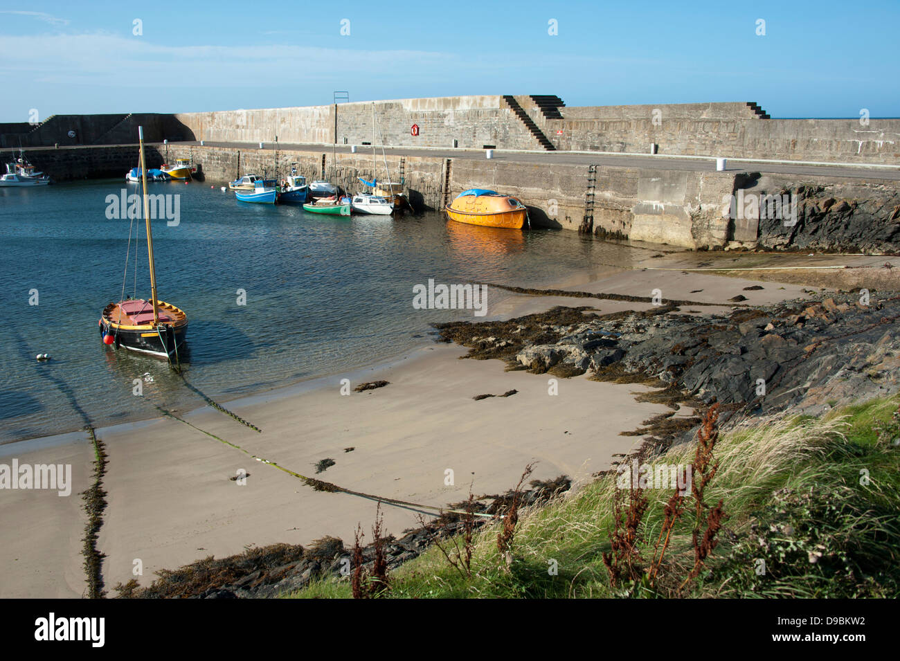 Harbour, Portsoy, Aberdeenshire, Scotland, Great Britain, Europe, Port , Hafen, Portsoy, Aberdeenshire, Schottland, Grossbritann Stock Photo