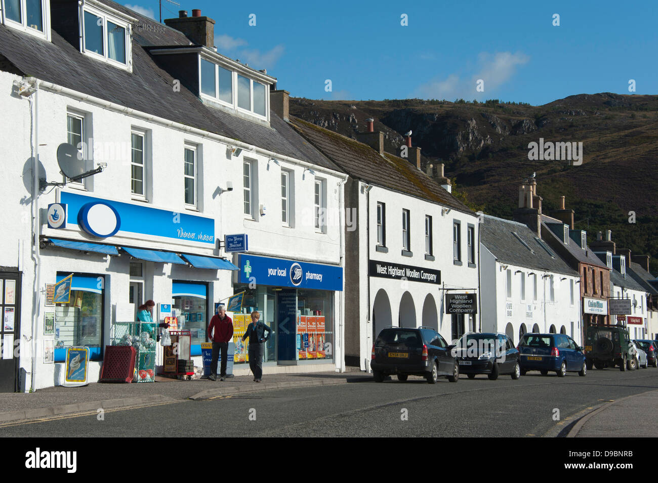 Ullapool, Shore Street, Ross and Cromarty, Highland, Scotland, Great Britain, Europe , Ullapool, Shore Street, Ross and Cromarty Stock Photo