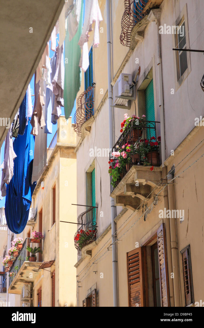 Street scene in Taormina Stock Photo