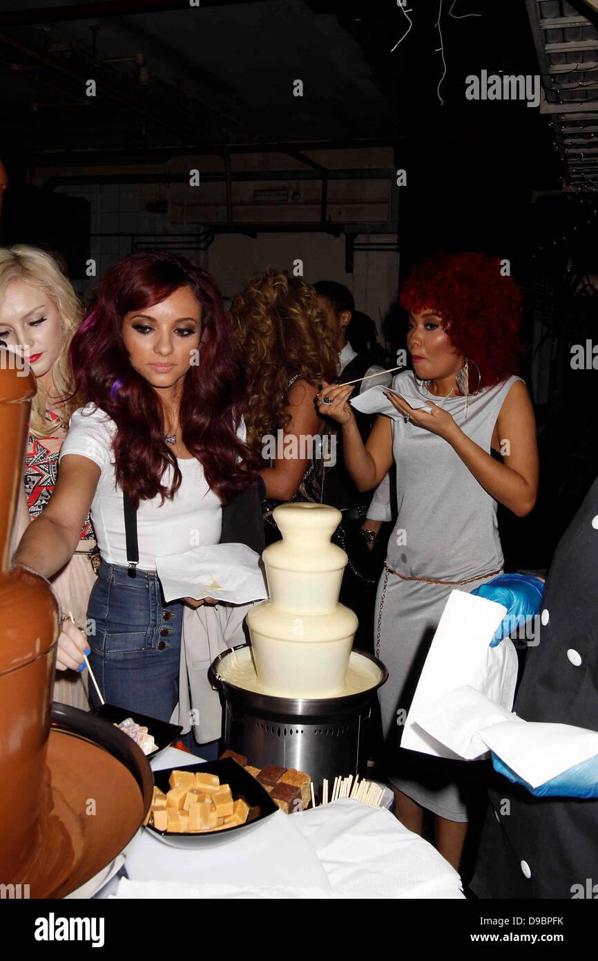 Perrie Edwards, Jade Thirlwall, Jesy Nelson, Leigh-Ann Pinnock of Little Mix    Raymond Weil Pre-Brits Awards Dinner    Labrinth hosts strictly invitation only dinner sponsored by the official watch of next month's Brit Awards.  Mosaica Restaurant, The Chocolate Factory  London, England - 26.01.12        +++++  NO UK  PAPERS  +++++++ ***Not Available for Publication in the Daily Ex Stock Photo