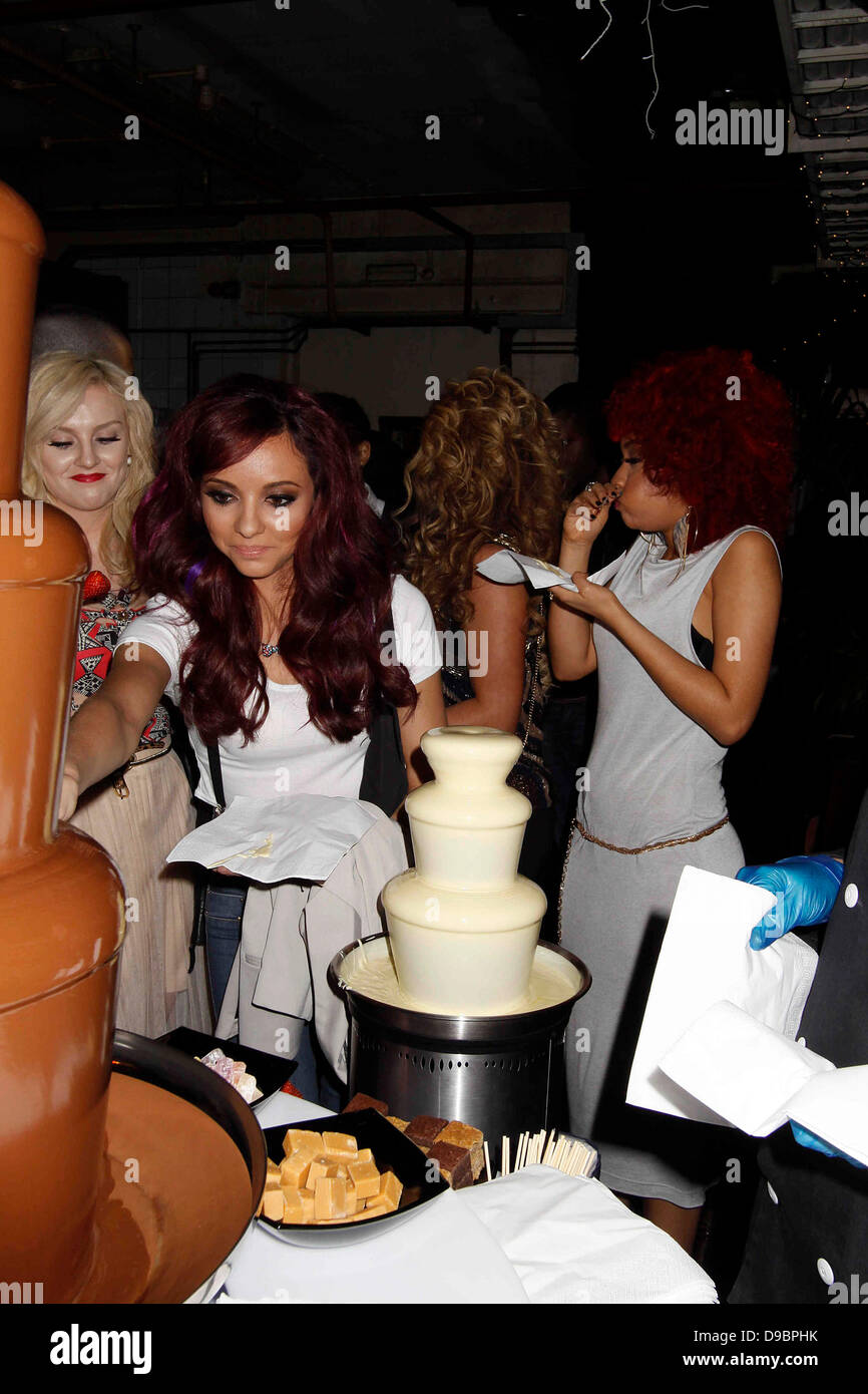 Perrie Edwards, Jade Thirlwall, Jesy Nelson, Leigh-Ann Pinnock of Little Mix    Raymond Weil Pre-Brits Awards Dinner    Labrinth hosts strictly invitation only dinner sponsored by the official watch of next month's Brit Awards.  Mosaica Restaurant, The Chocolate Factory  London, England - 26.01.12        +++++  NO UK  PAPERS  +++++++ ***Not Available for Publication in the Daily Ex Stock Photo