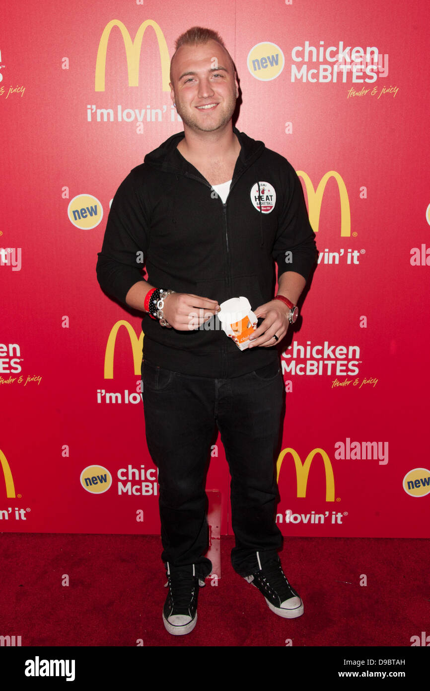 Nick Bollea McDonald's launches Chicken McBites - Arrivals Los Angeles, California - 26.01.12 Stock Photo