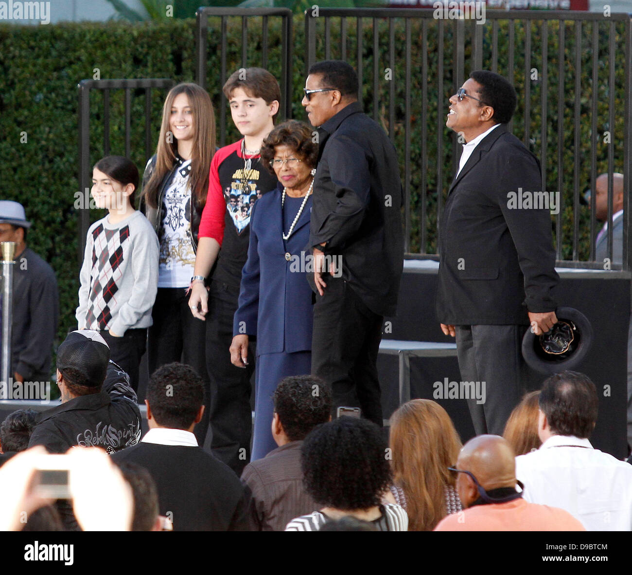 Prince Jackson, Paris Jackson, Blanket Jackson, Katherine Jackson and Tito Jackson Michael