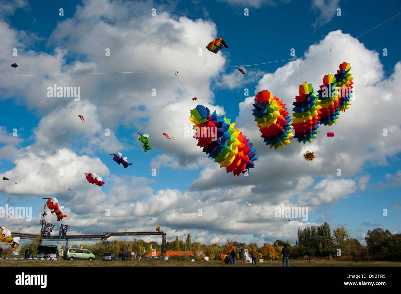 Kite festival, Ilseder Hutte, Ilsede, Lower Saxony, Germany, Ilseder H³tte , Drachenfest, Ilseder Huette, Ilsede, Kreis Peine, N Stock Photo