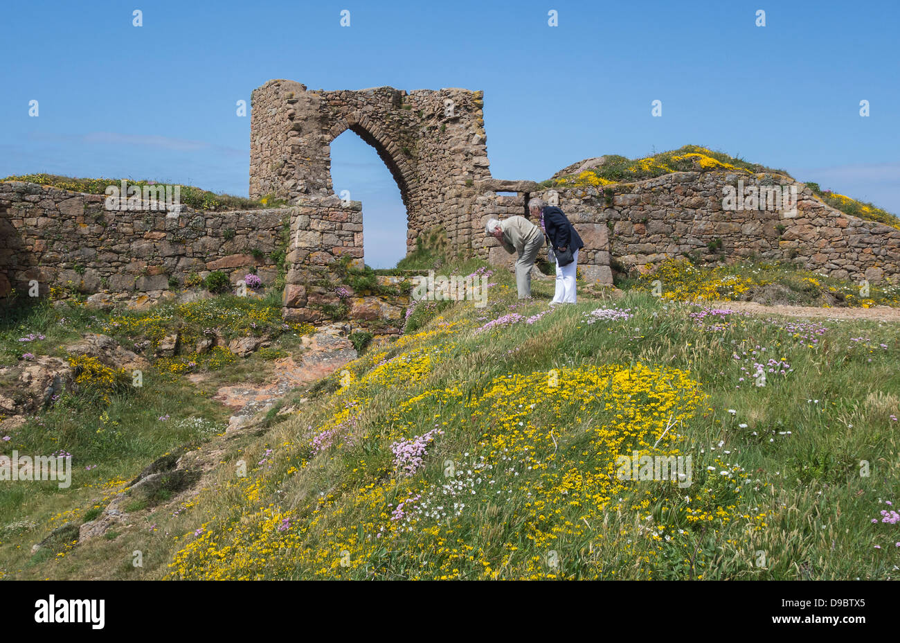 Jersey, Grosnez Castle Ruin, West Coast, Channel Islands Stock Photo - Alamy