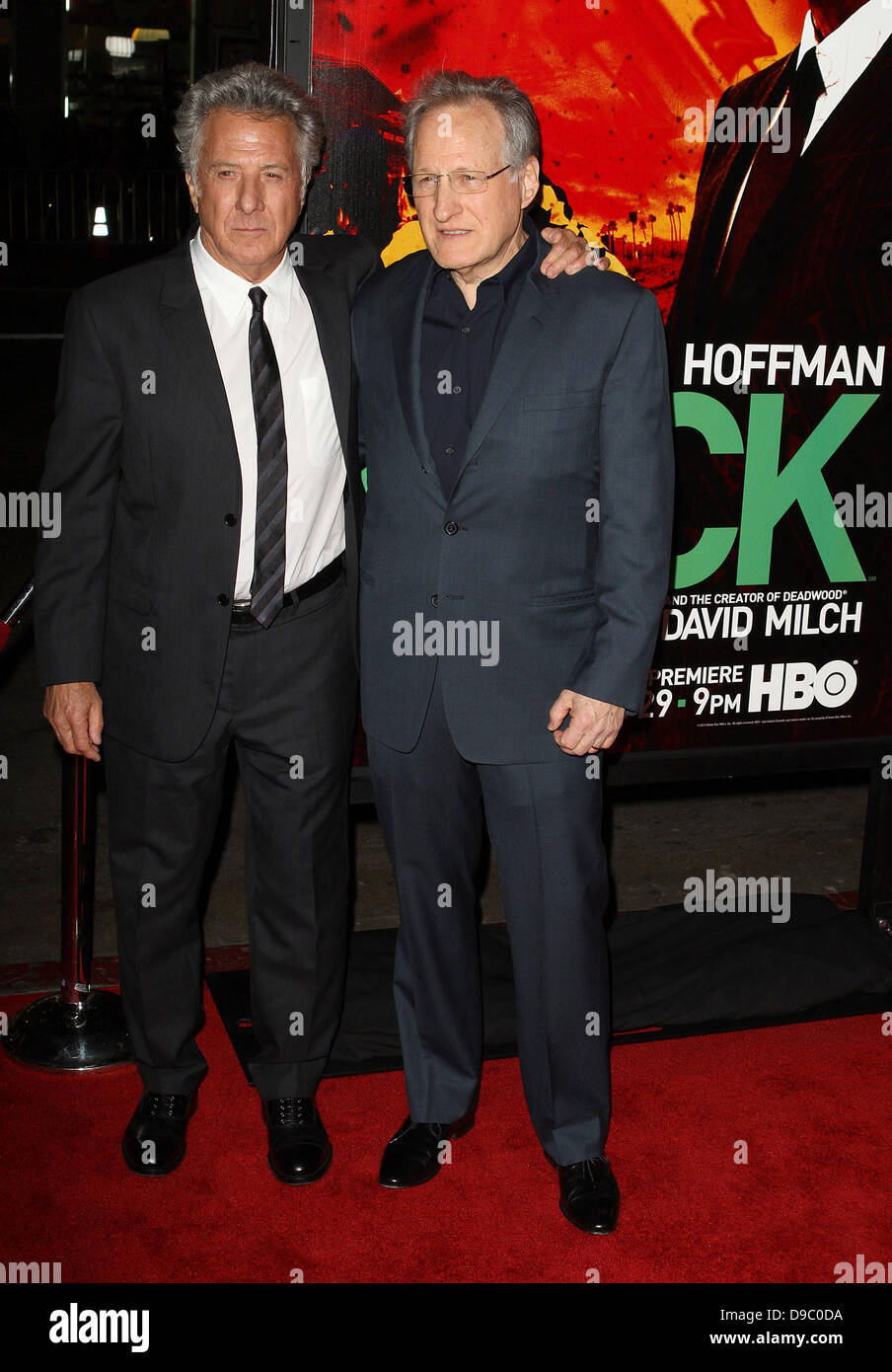 Dustin Hoffman, Michael Mann HBO's 'LUCK' Los Angeles Premiere held at Grauman's Chinese Theatre Hollywood, California - 25.01.12 Stock Photo