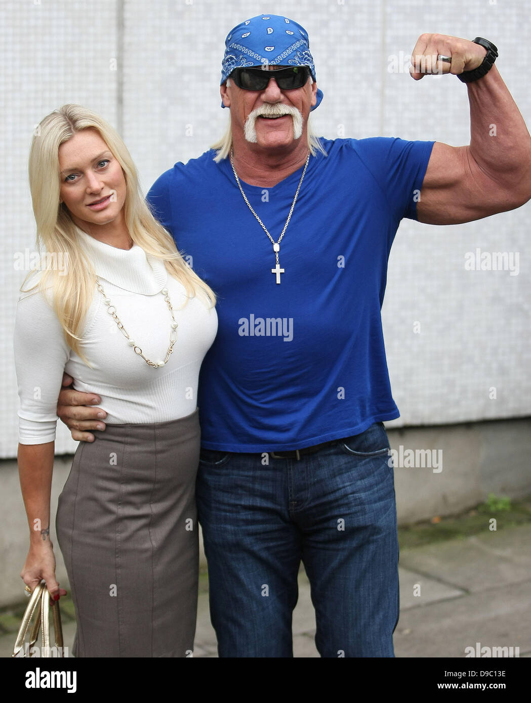Hulk Hogan and his wife Jennifer McDaniel at the ITV studios London,  England - 25.01.12 Stock Photo - Alamy