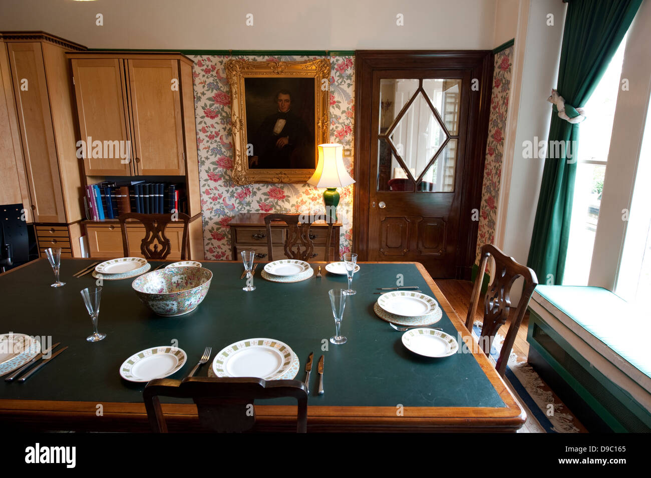 Traditional English Country House Dining Room Stock Photo