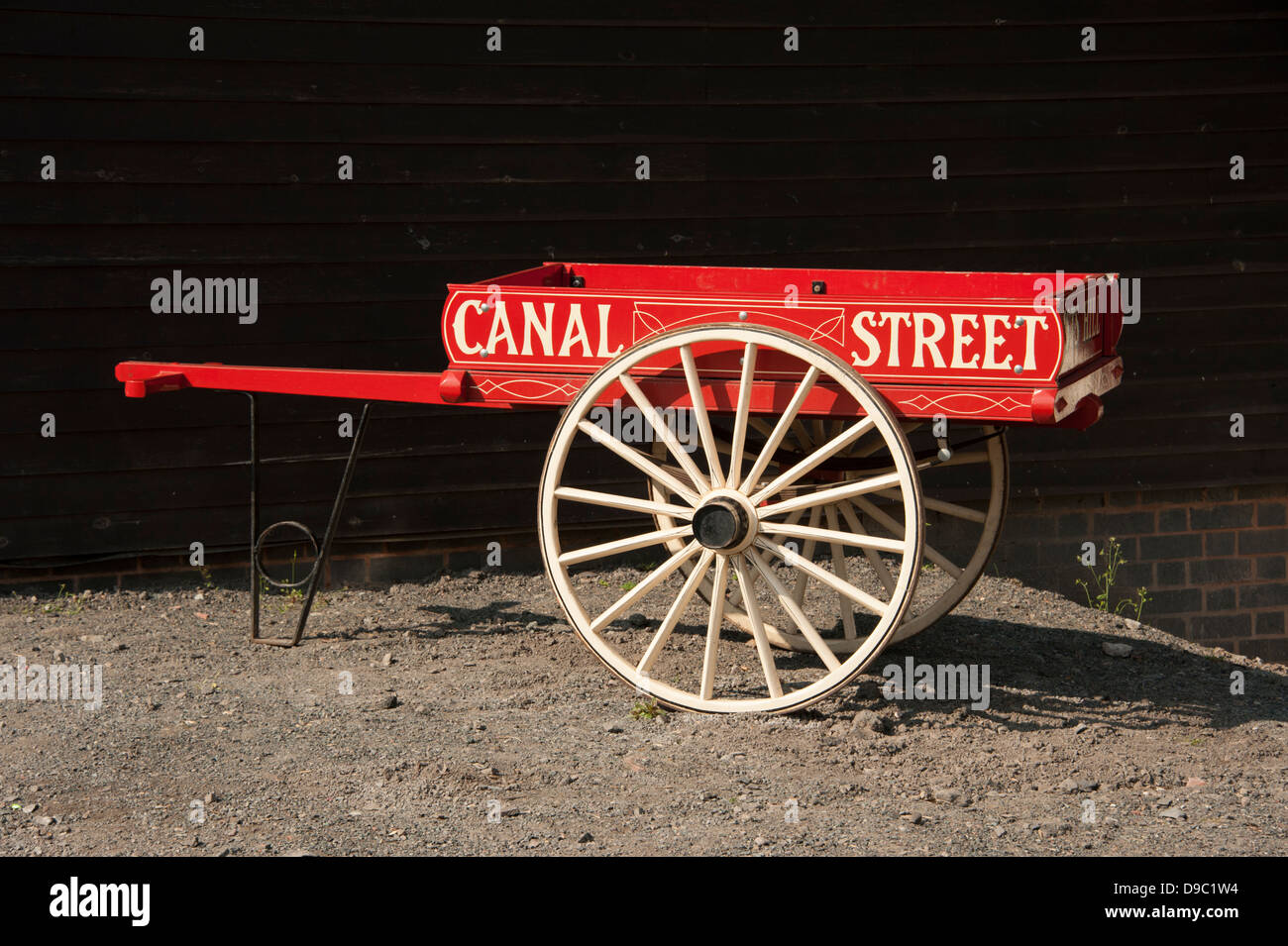 Canal Street Red Hand Cart Stock Photo