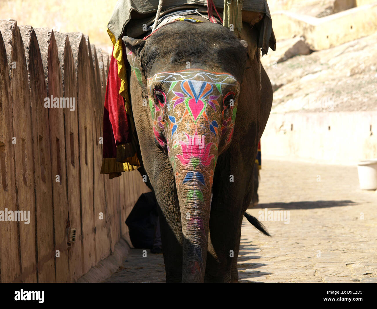 painted elephant in Jaipur,India Stock Photo Alamy