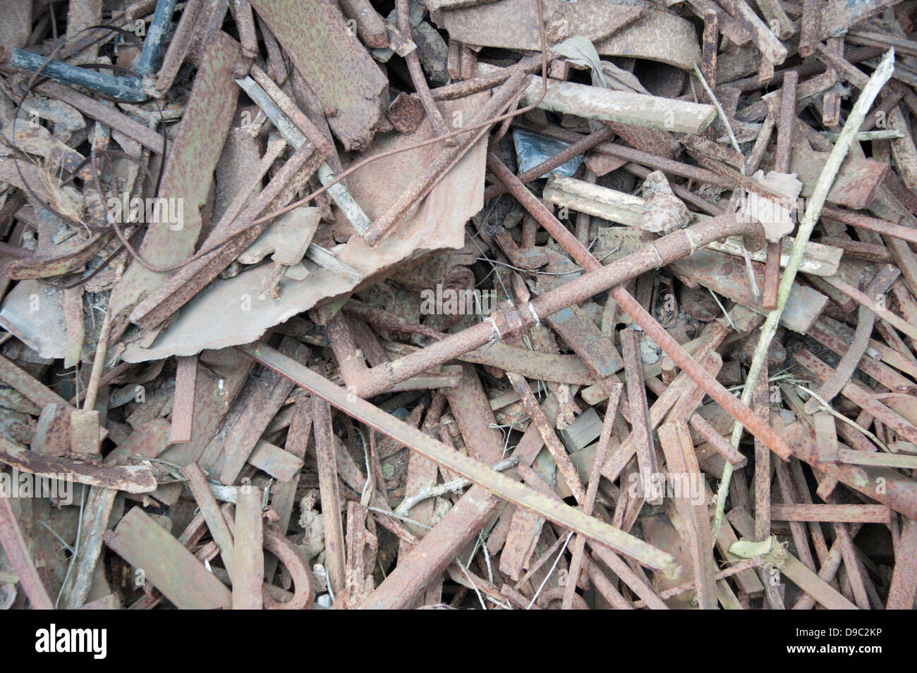 Scrap Rusted Iron Pipe Stock Photo