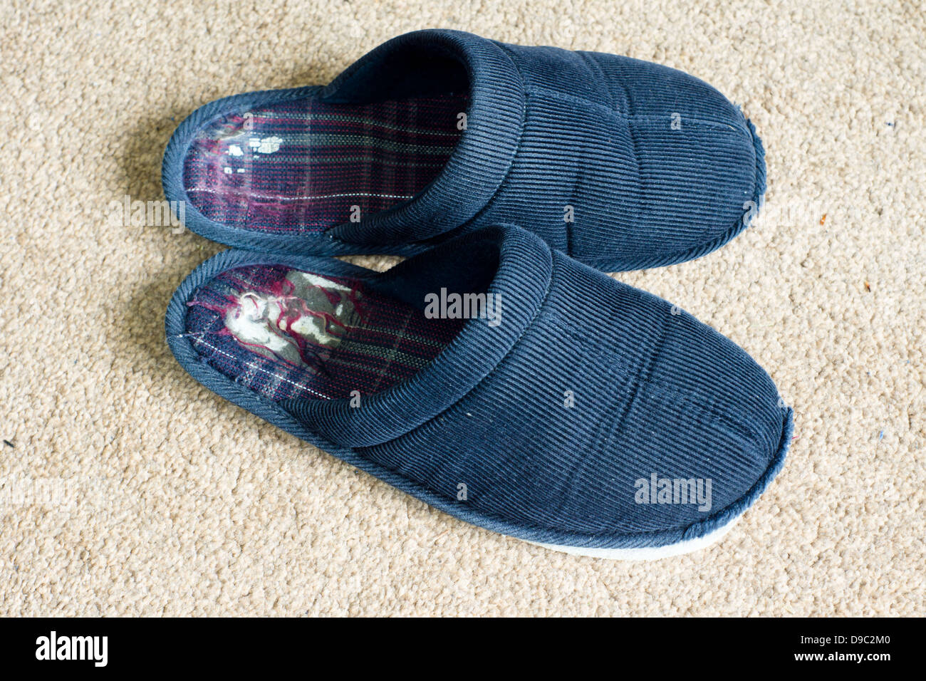 A pair of old work out slippers. Stock Photo