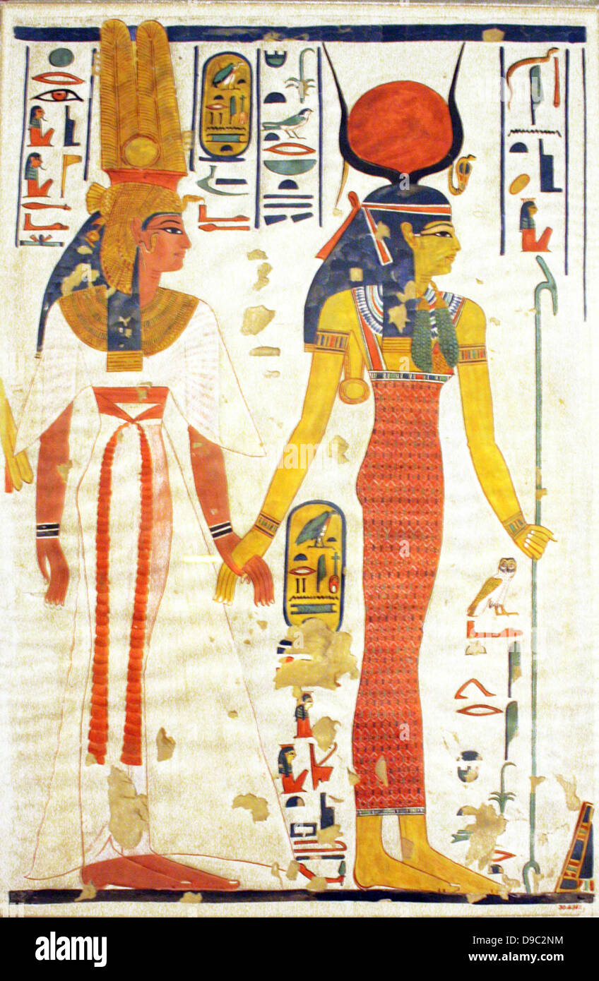 Egyptian wall paintings from The New Kingdom, facsimies of ancient