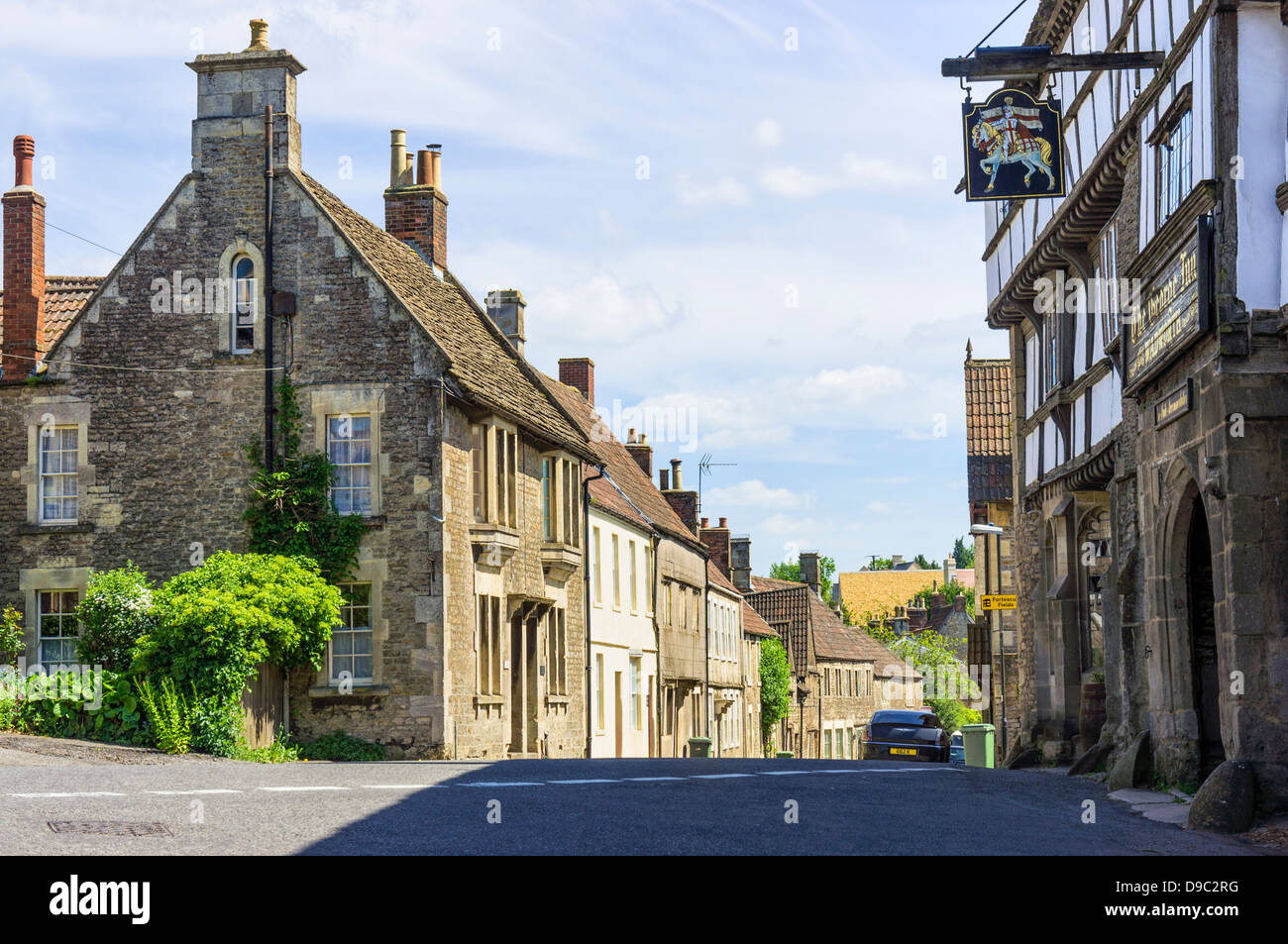 Norton St Philip village, Somerset, England, UK Stock Photo