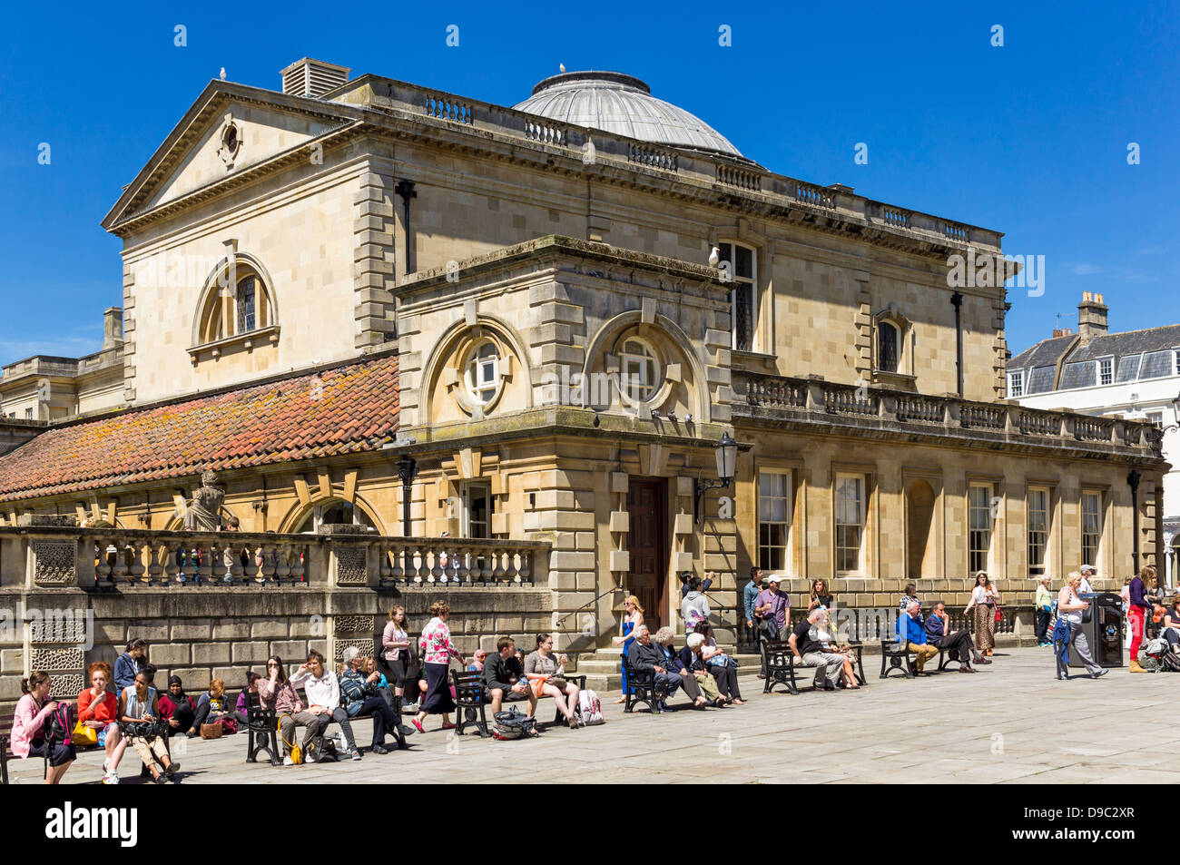 Roman Baths building in Bath, Somerset, England, UK Stock Photo