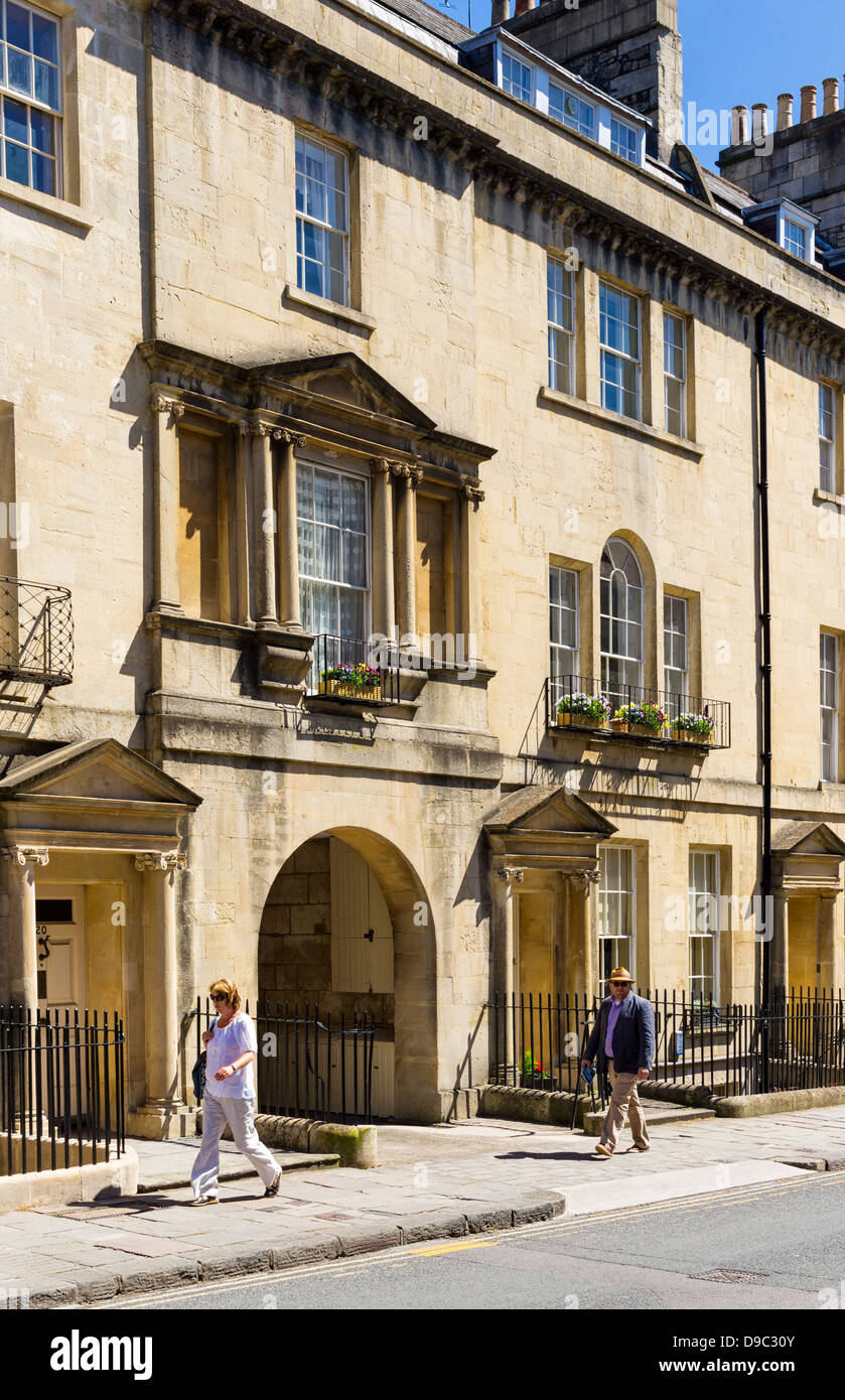 Old Georgian building with archway, Bath, UK Stock Photo