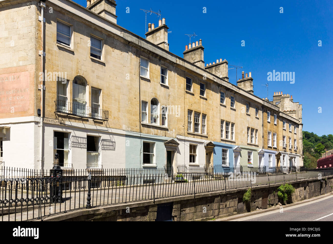 Terraced houses - terraces in Bath, Somerset, England, UK Stock Photo