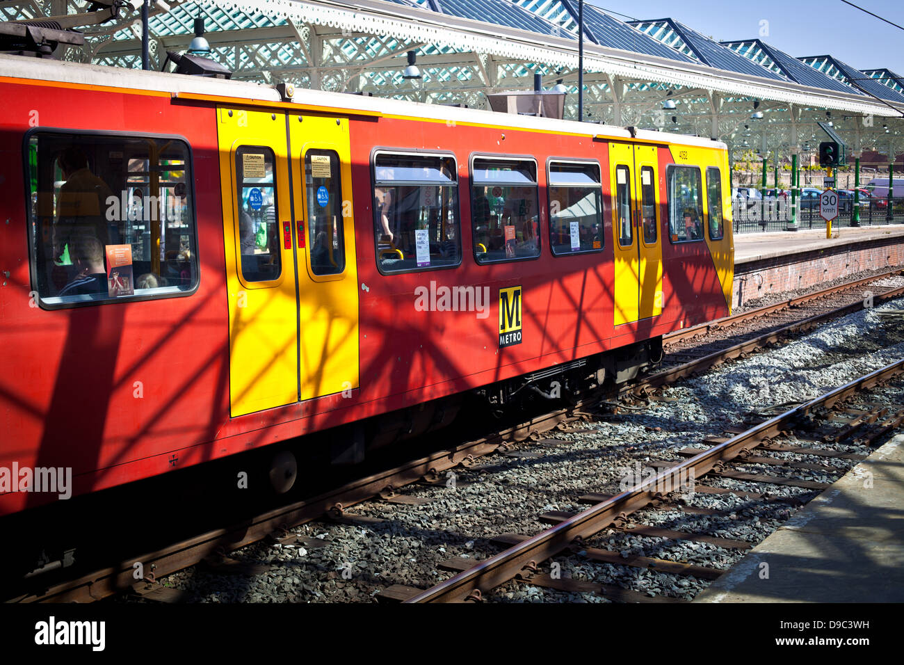 Newcastle Metro Train Stock Photo