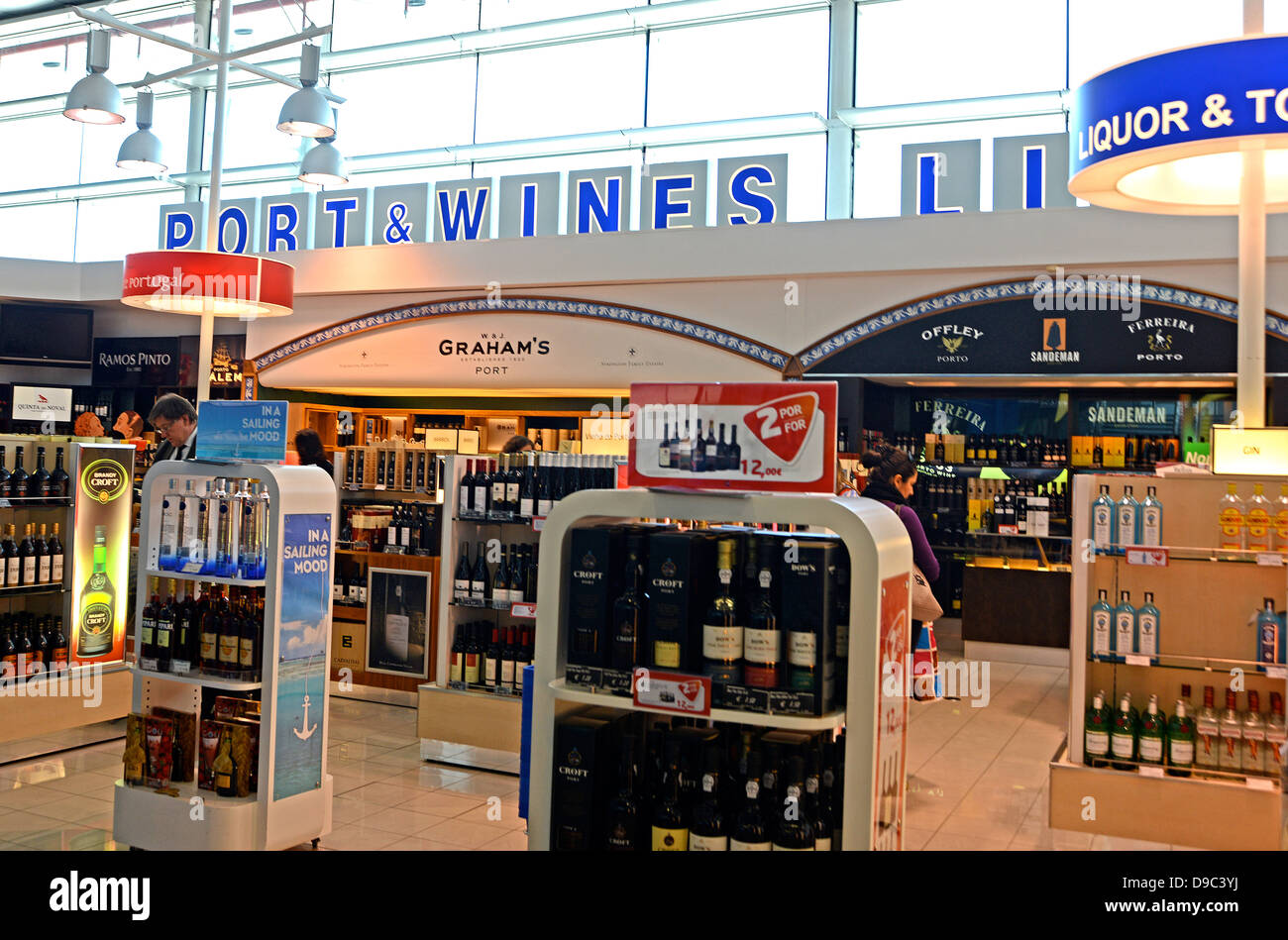 Port and wines shop Francisco Sa Carneiro international airport Porto