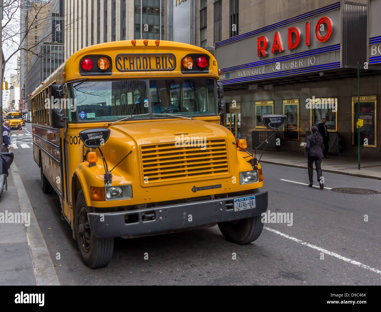 Yellow School Bus Stock Photo