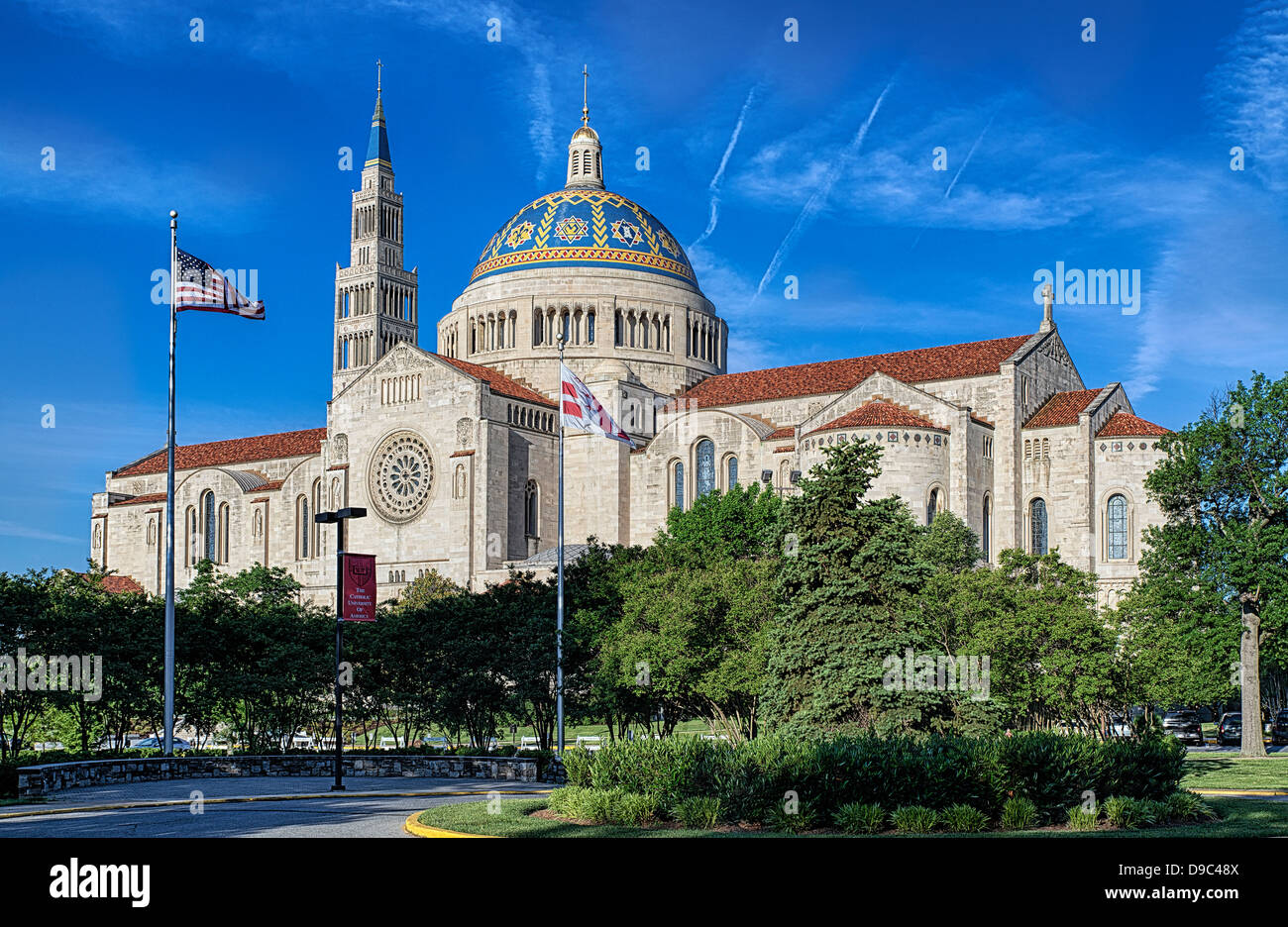 The Basilica of the National Shrine of the Immaculate Conception, Washington, D.C., USA Stock Photo