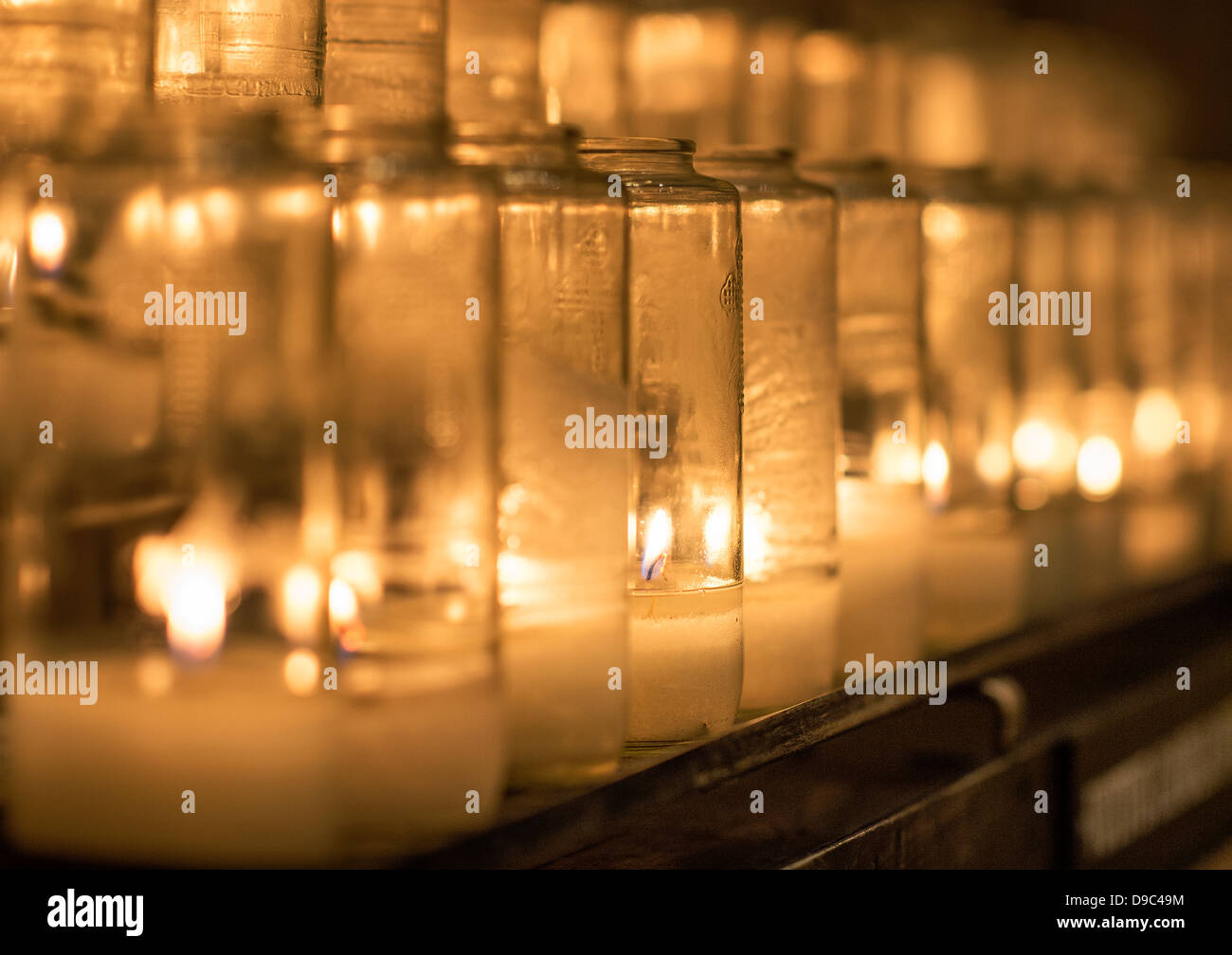 Shrine votive candles Stock Photo Alamy