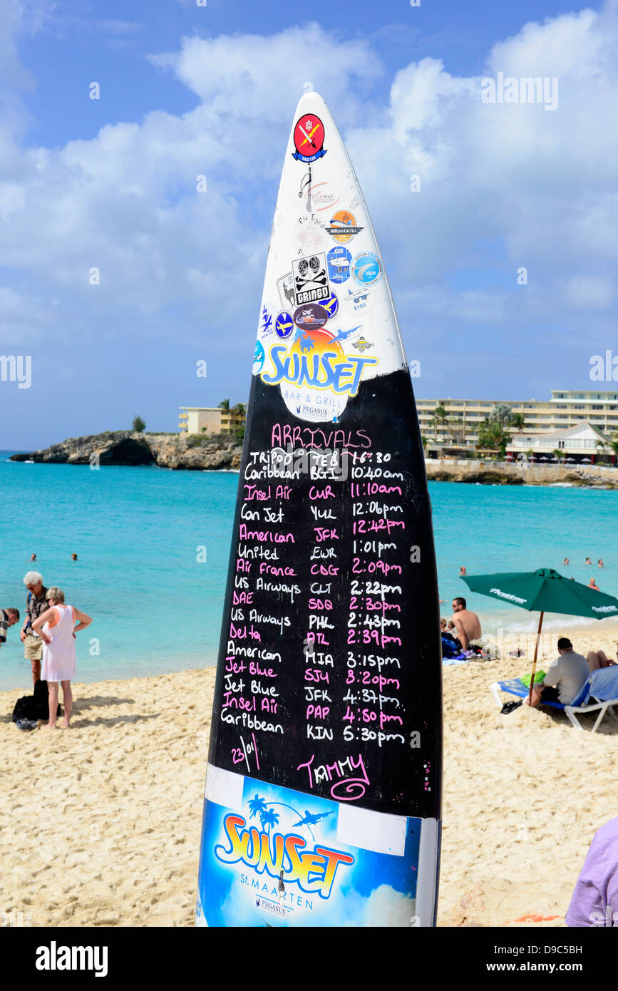 Maho Beach Airplane Arrivals Schedule St Martin Maarten