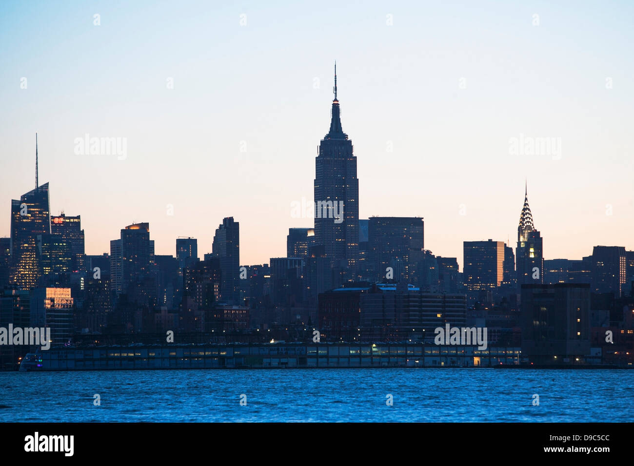 Manhattan skyline at dusk, New York City, USA Stock Photo - Alamy